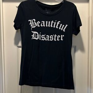 Beautiful Disaster Black Short Sleeve Tee
